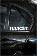 White Mini Illicit Sticker/Decal
