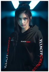 Black and Red Illicit Crew Hoodie