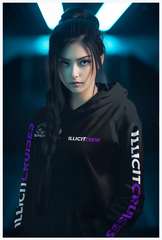 Black and Purple Illicit Crew Hoodie