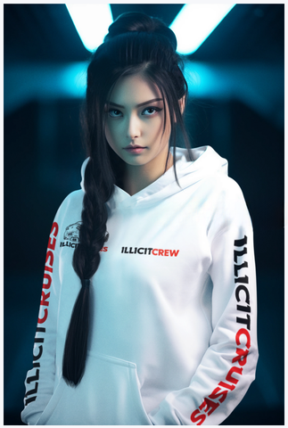 White Illicit Cruises Hoodies
