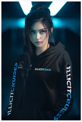 Black and Blue Illicit Crew Hoodie